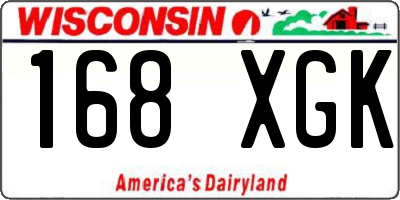 WI license plate 168XGK