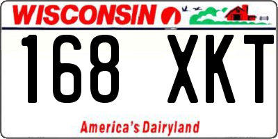 WI license plate 168XKT