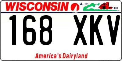 WI license plate 168XKV