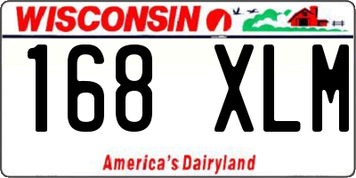 WI license plate 168XLM
