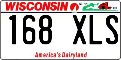 WI license plate 168XLS