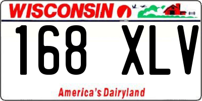 WI license plate 168XLV