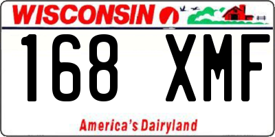 WI license plate 168XMF