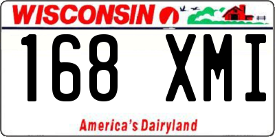 WI license plate 168XMI