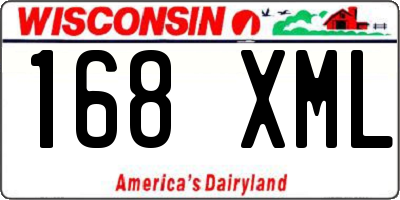 WI license plate 168XML