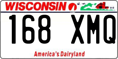 WI license plate 168XMQ