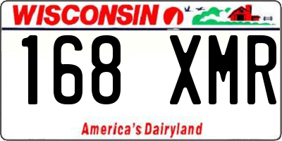 WI license plate 168XMR