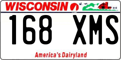 WI license plate 168XMS