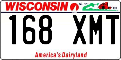WI license plate 168XMT