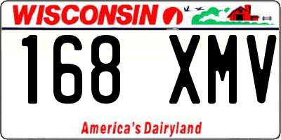 WI license plate 168XMV