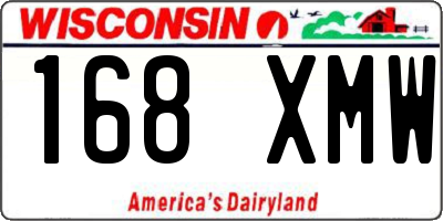 WI license plate 168XMW