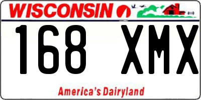 WI license plate 168XMX