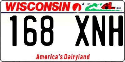 WI license plate 168XNH