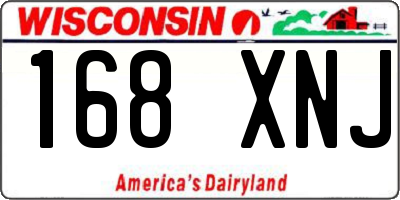WI license plate 168XNJ