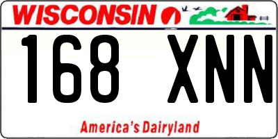 WI license plate 168XNN