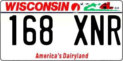 WI license plate 168XNR