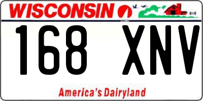 WI license plate 168XNV