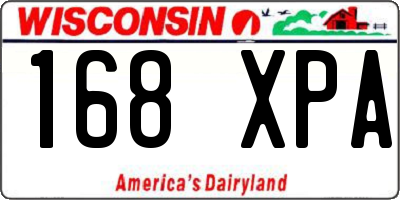 WI license plate 168XPA