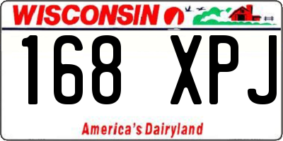 WI license plate 168XPJ