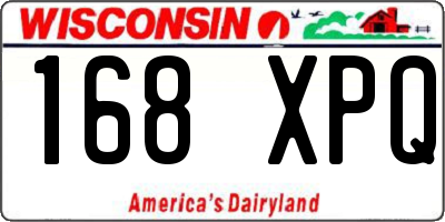 WI license plate 168XPQ