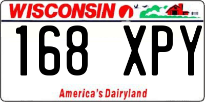 WI license plate 168XPY