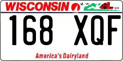 WI license plate 168XQF