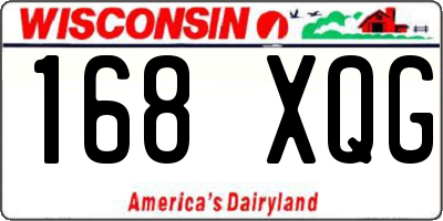 WI license plate 168XQG
