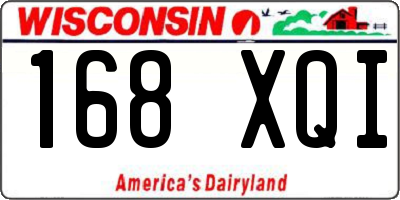 WI license plate 168XQI
