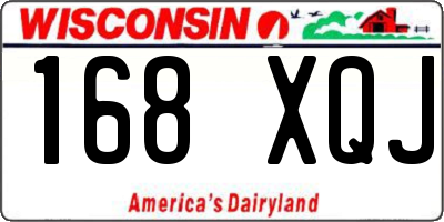 WI license plate 168XQJ