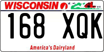 WI license plate 168XQK