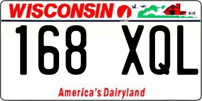 WI license plate 168XQL