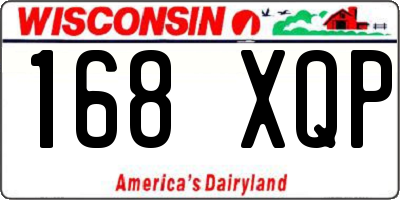 WI license plate 168XQP