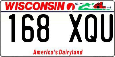 WI license plate 168XQU