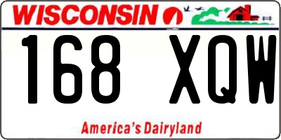 WI license plate 168XQW
