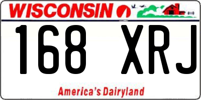 WI license plate 168XRJ