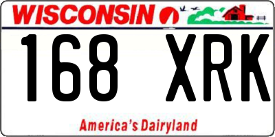 WI license plate 168XRK