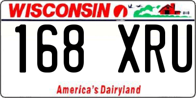 WI license plate 168XRU