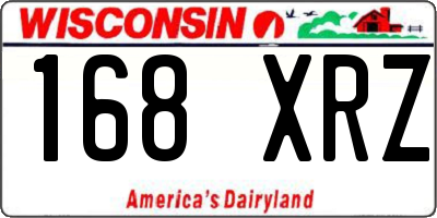 WI license plate 168XRZ