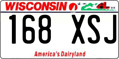WI license plate 168XSJ