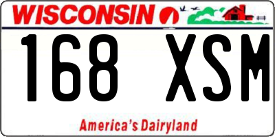 WI license plate 168XSM