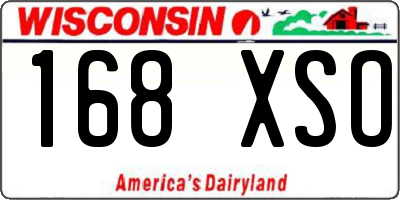 WI license plate 168XSO