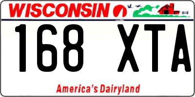 WI license plate 168XTA