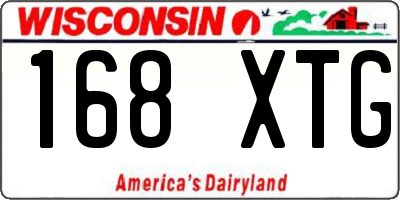 WI license plate 168XTG