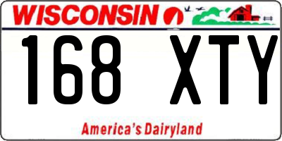 WI license plate 168XTY