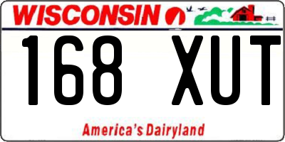 WI license plate 168XUT