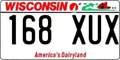 WI license plate 168XUX