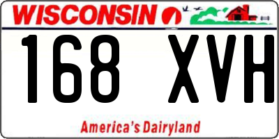 WI license plate 168XVH