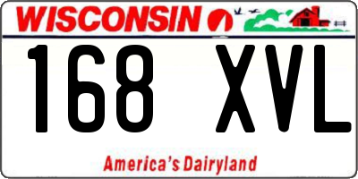 WI license plate 168XVL