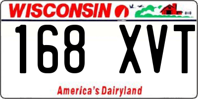 WI license plate 168XVT