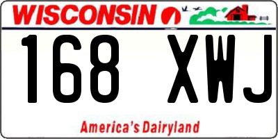 WI license plate 168XWJ